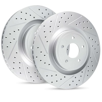830-76136 GEOMET Drilled & Slotted Rotor - Front Only 184287387 фото
